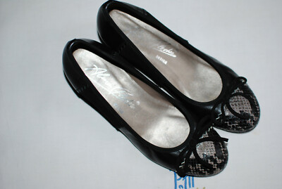 Ballerines Femme Alma Flecher - Cuir Noir, Talons 4 Cm - Pointure 37 - Parfait état (occasion)