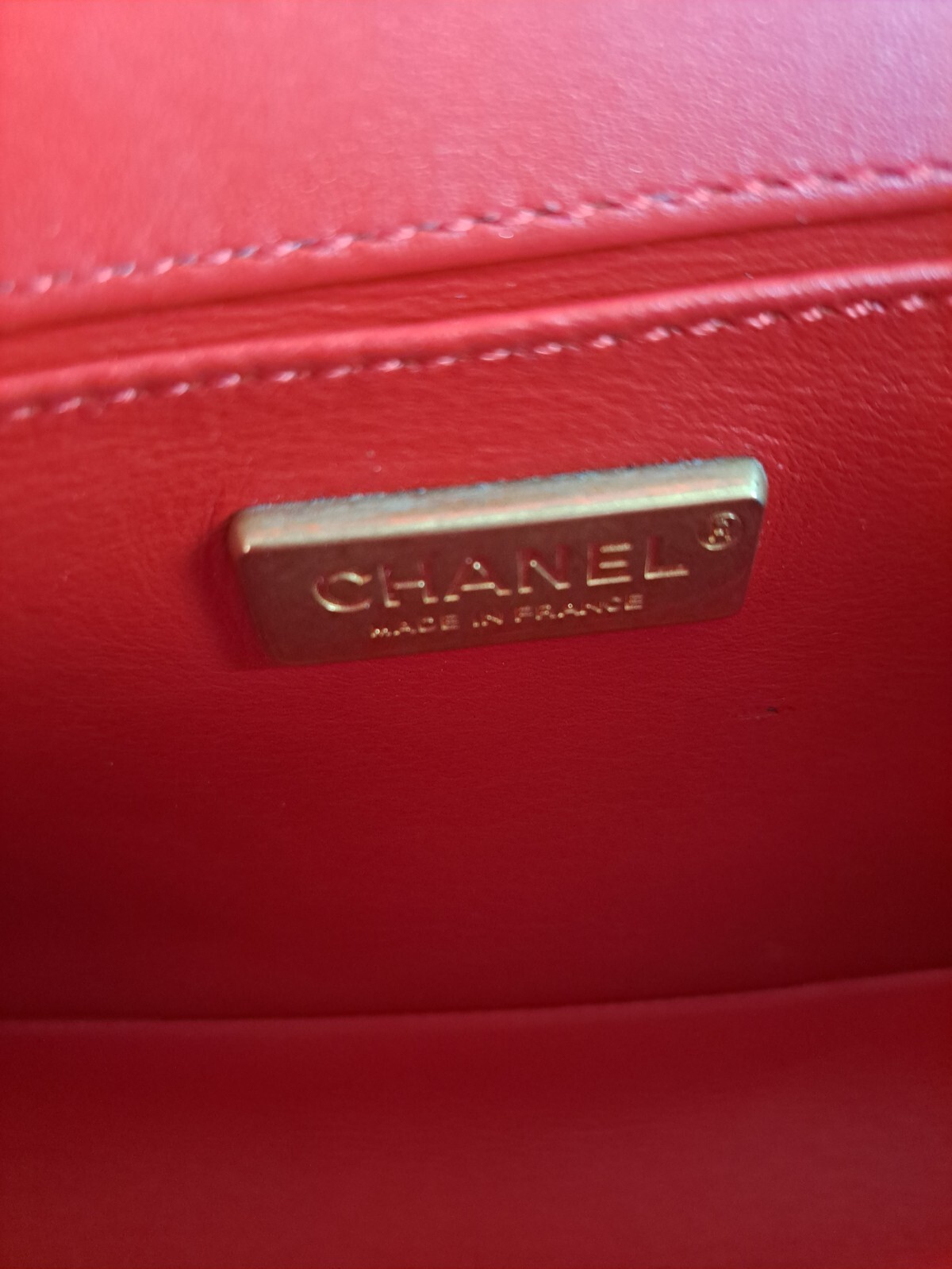 Chanel Red Python Medium Boy Flap Bag - image 13