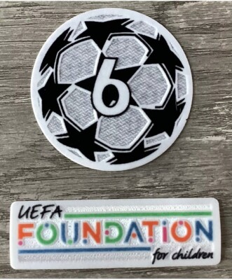 BAYERN MUNICH / LIVERPOOL 6 Times Winner Champions League Trophy Set Patches