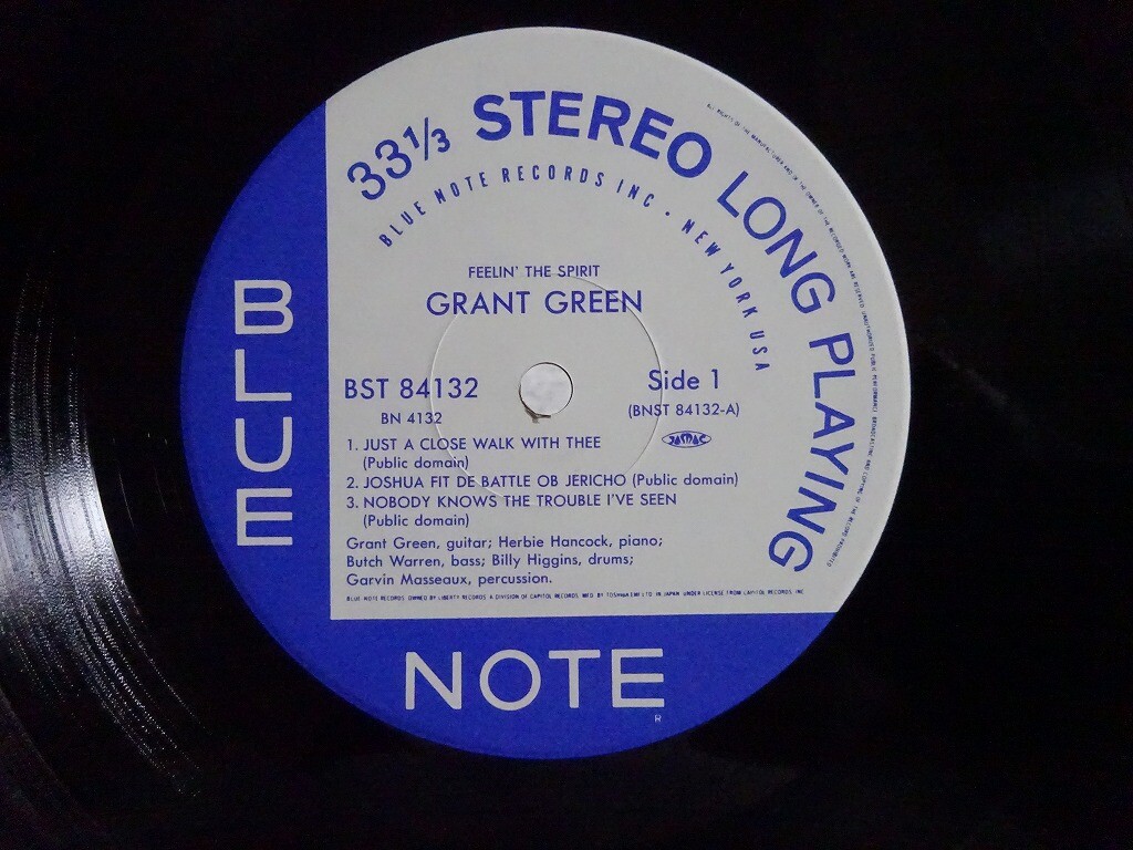 Grant Green Feelin' The Spirit Blue Note BN 4132 Japan VINYL
