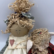 Vintage Handmade Doll Rag Doll Cloth Doll  Angel 15, 19 Tall Kitschy Decor