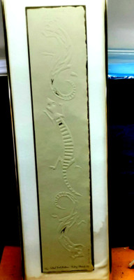 ''Silent Trail Makers'' by Daryl Howard; bas relief Block print; 1987; NM