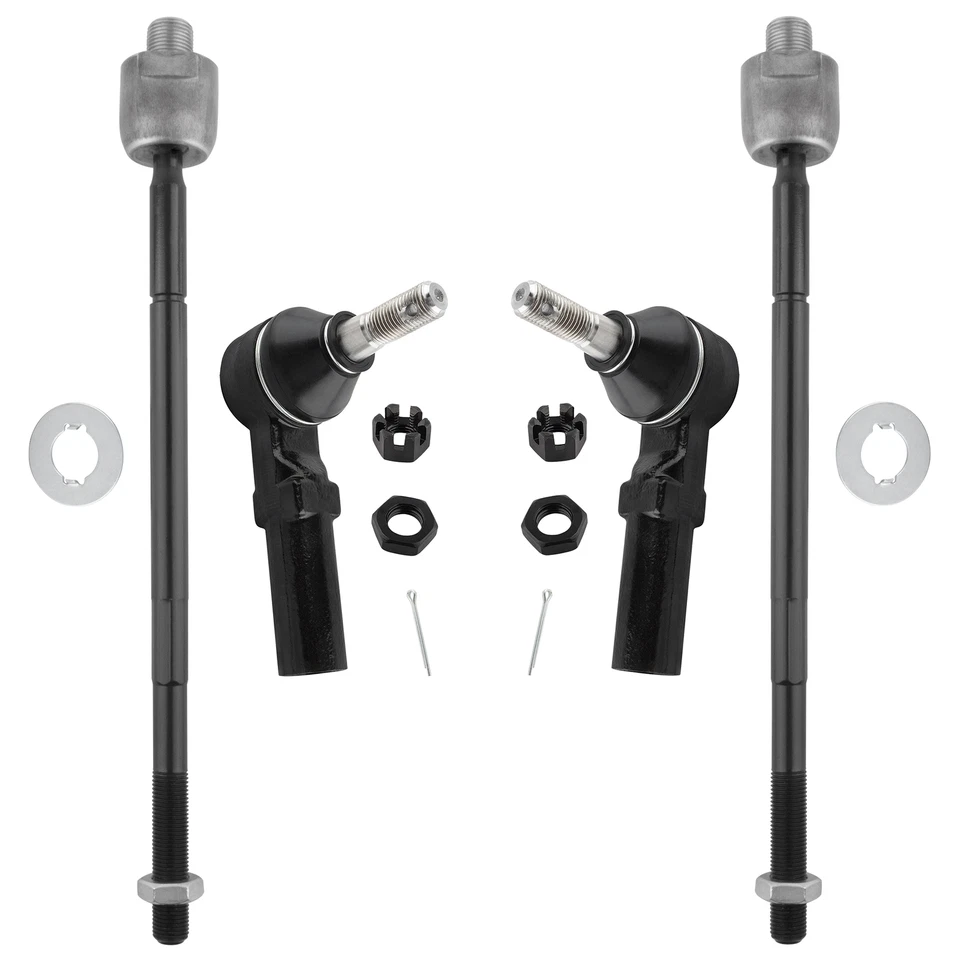 For Pontiac Firebird 1993-2002 4PCS Outer & Inner Tie Rod Ends - Image 2 of 4