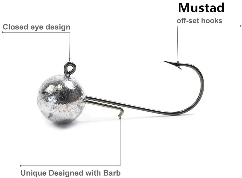 30 X Round Jighead Jighaken Jigköpfe Jigkopf Bleikopf Set 5-20g - Bild 4 von 4