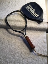 WILSON MARKSMAN RACKETBALL RACKETT WITH LEATHER GRIP and Cover