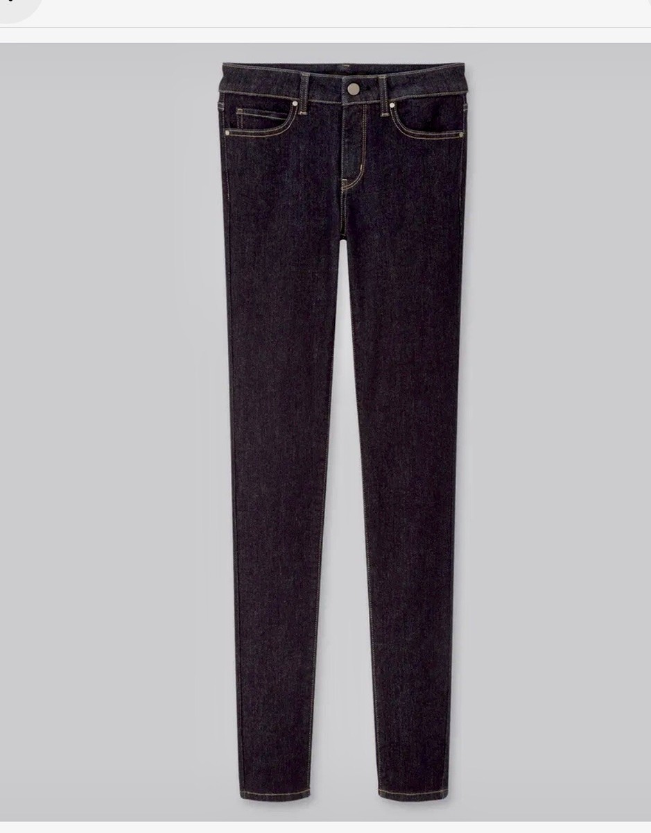 UNIQLO Dark Blue Ultra Stretch Jeans Skinny Fit Size 25 X 33 Waist NWT
