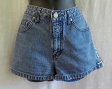 Vintage Tommy Hilfiger Jeans 1990's Short Shorts Size 7 Denim Striped Sides EVC