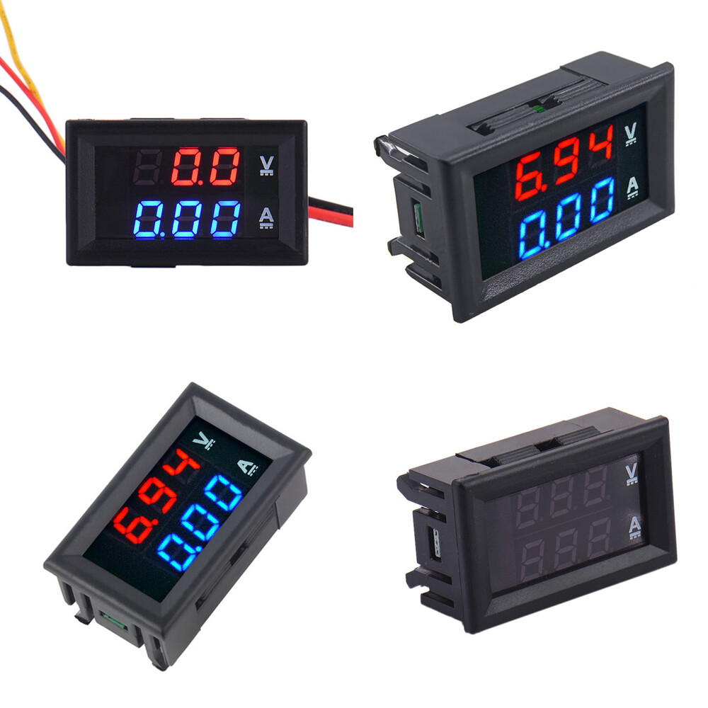 Buy DC 100V 10A Voltmeter Ammeter Blue Red LED In Egypt - Foto 10