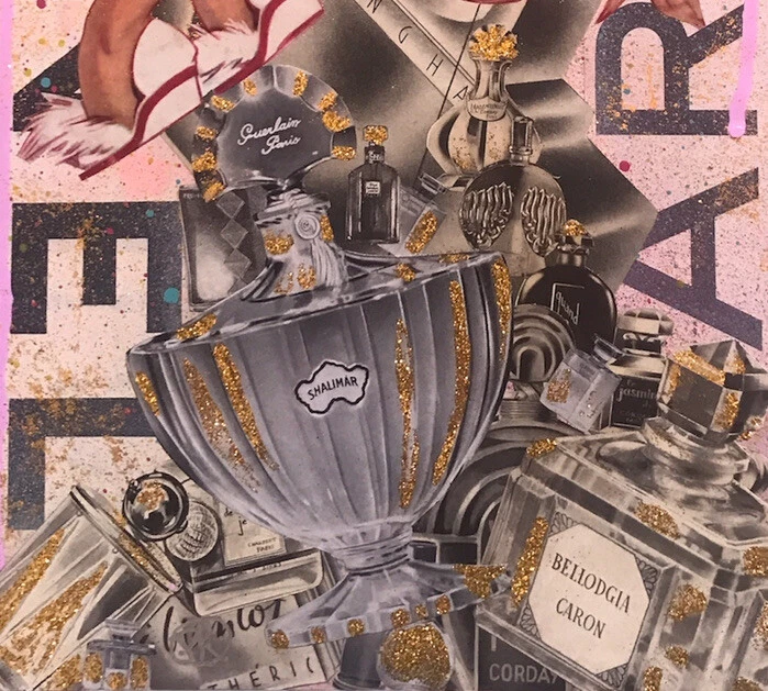 Collage de medios mixtos de Pete Reilly THR 9,5” X 16,5” enmarcado de lujo está en... Foto 4 de 4