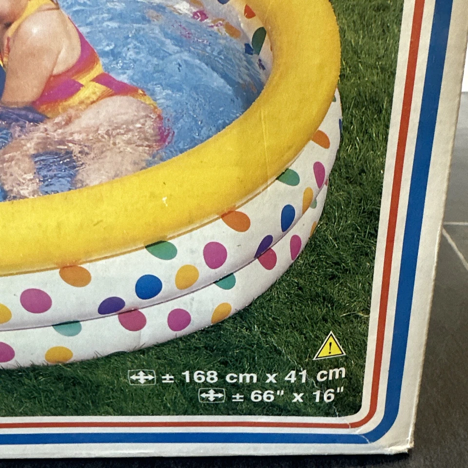 New Intex The Wet Set #56440 66” x 16” Swimming Pool 3-Ring Kiddie Pool Blow Up - Image 3 of 4