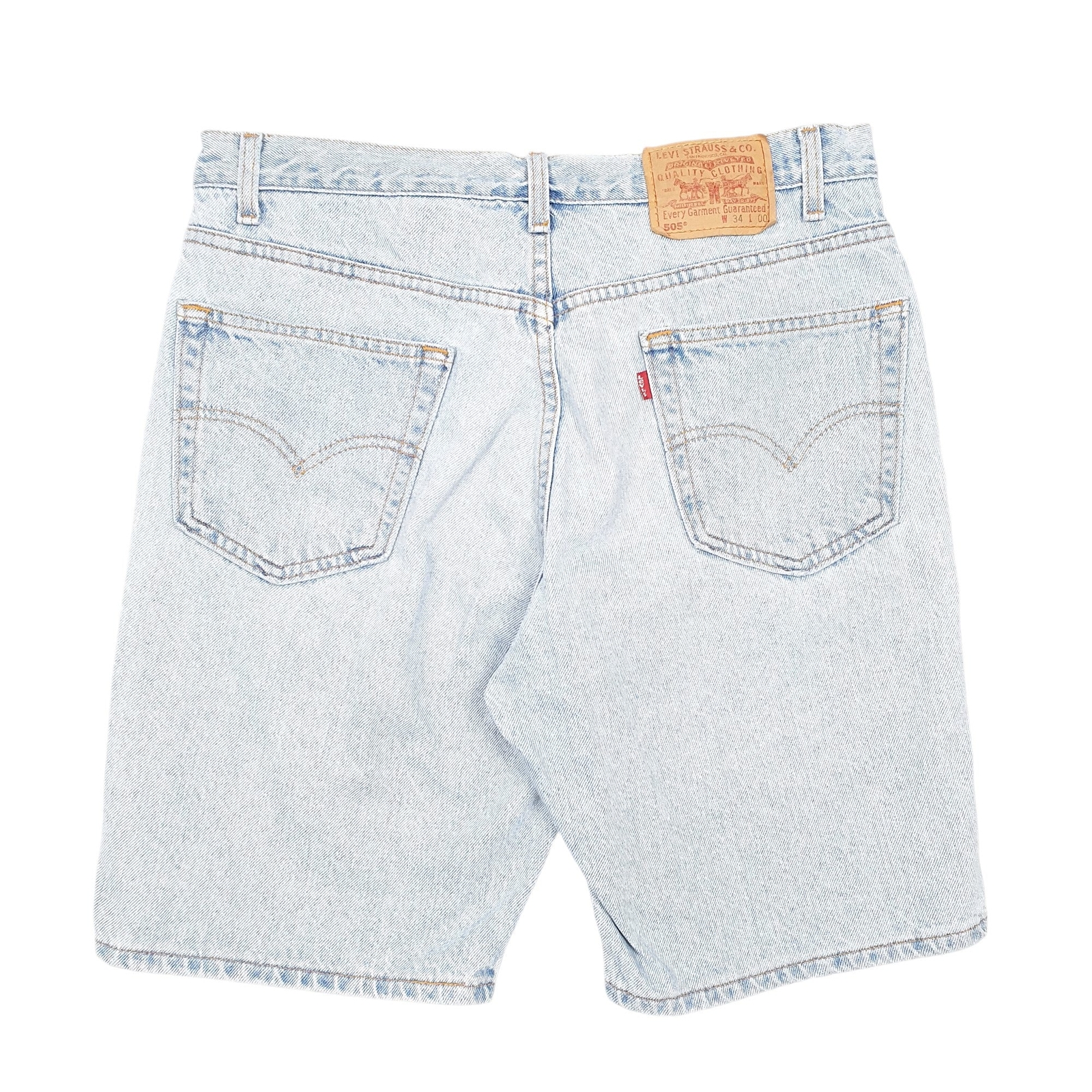 LEVIS Denim Jeans Jorts 505 Vintage 2000s Blue Denim Jeans Shorts W34 image 3