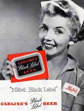 85219 ADVERT BEER DRINK BLACK LABEL MABEL Decor Wall Print Poster