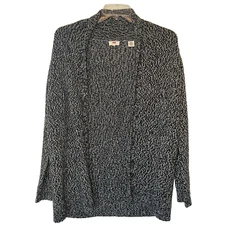 Levi's Women's Cardigan Shawl Collared Gray Lightweight Cotton - Size S Open