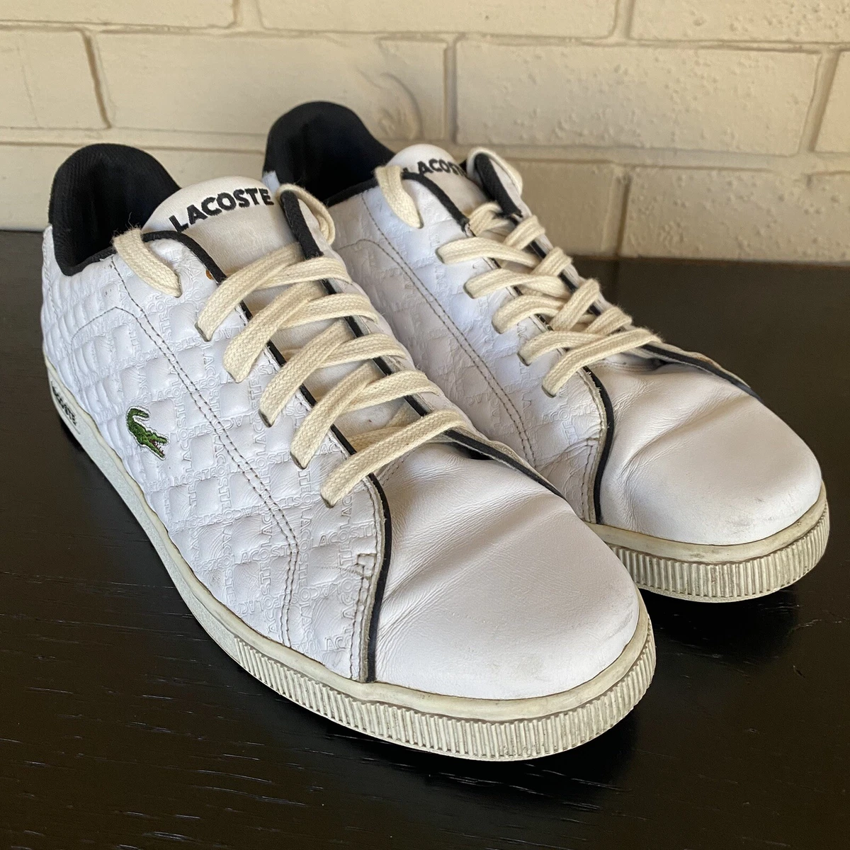 Lacoste white top leather mens shoes