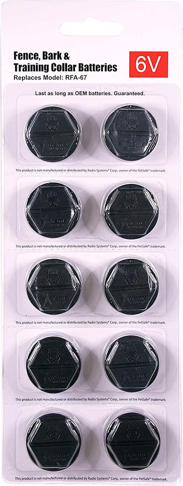 10PCS Replacement Batteries RFA-67 Battery Fit for Petsafe Wireless Collar 10 PC