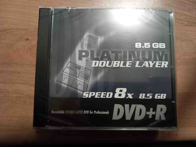 Platinum DVD, double Layer, Speed 8x, 8,5 GB, DVD+R, in Hülle, 4 oder 5 Stk.