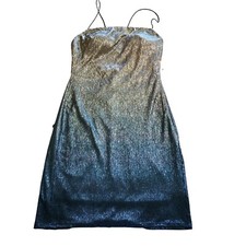 Jump Apparel Junior's Size 3/4 Royal/Silver Lined Summer Shimmer Dress NWT