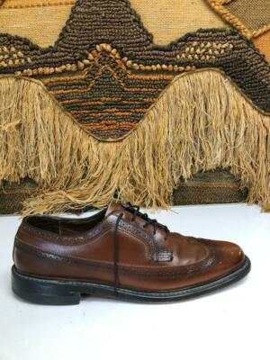 British Walkers Oxfords Shoes Mens Wingtip Brown Leather size 12 R 23838 