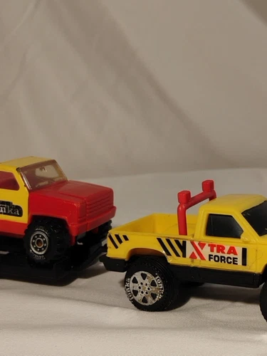 Vintage TONKA Toy Truck Pick Up 4" Red & Yellow 1978 Collectible And Yellow 1990