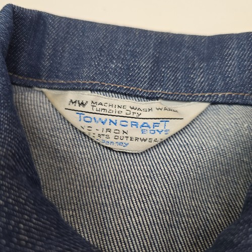 VTG JC Penney Towncraft Selvedge Denim Trucker Jacket Youth 15.5"X17.5" 70s 80s - Picture 10 of 13