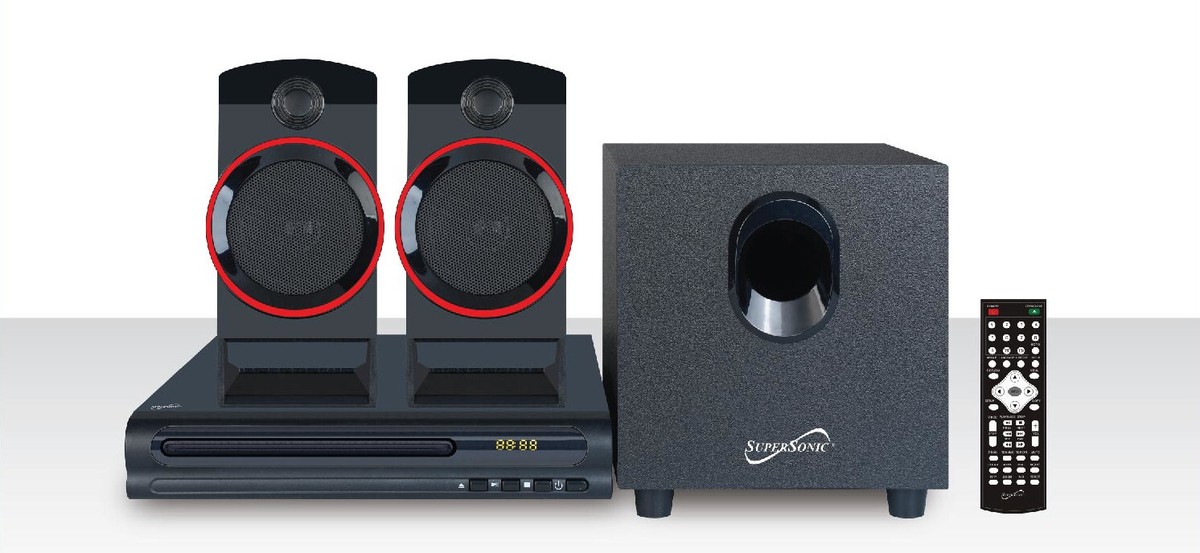 Supersonic Channel DVD Home Theater System, Bluetooth, HDMI