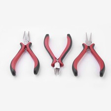 3Pcs RED Jewelry Pliers Set Wire Cutting Bending Plier Jewelry Making Tools Kit