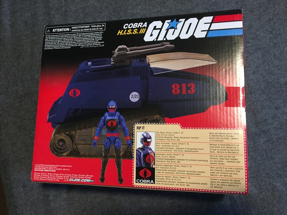 G.I. JOE Retro Collection 2021 – Cobra H.I.S.S. III & Rip It, NEUF Sous Blister