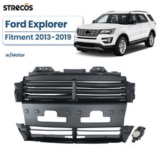For 2013-2019 Ford Explorer Front Radiator Grille Shutter w/Motor