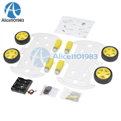NEW 4WD Robot Smart Car Chassis Kits car with Speed Encoder for Arduino M26