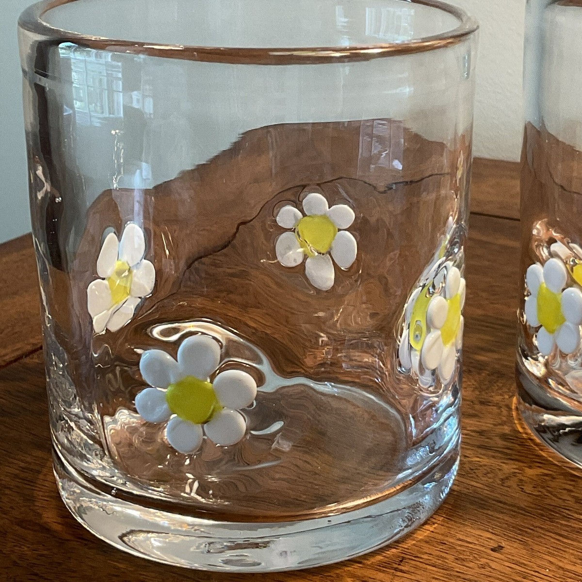 ラリック ナプスベリー ロックグラス オールドファッションド デイジー Lalique Crystal Napsbury Daisy Floral Whiskey Tumbler Glass