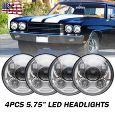 4Pcs 5.75" inch Round LED Headlights DRL High-Low Beam for Jaguar XJ6 XJS XJ12