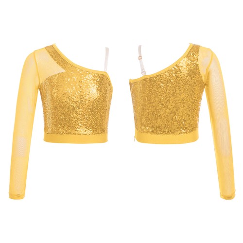 Kids Girl's Tops Workout Blouse Training Tee Shirt Class Crop Top Dance Vest - Picture 10 of 47