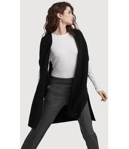 black sleeveless cardigan ladies