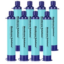 Portable Survival Water Filter Straw Purifier Camping Emergency Gear 8 Pack