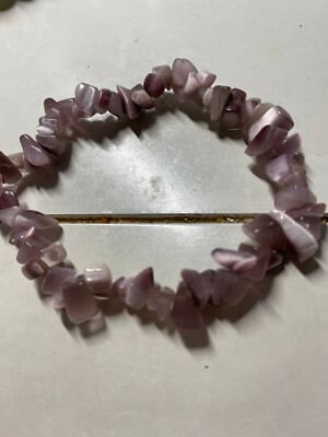 HIGHEND*RARE*AMAZINGLY GORGEOUS PURPLE MOONSTONE STYLE ELASTIC