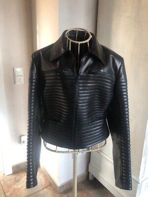 Jitrois Lederjacke im Bikerstil in Schwarz