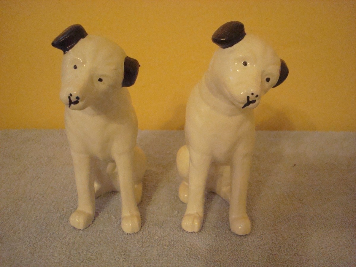 Vintage Pair of porcelain RCA Nipper Dogs | eBay