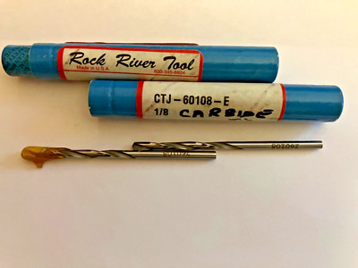 Rock River Tool Carbide (TIP) Drills. (1/8'')  See notes below   (1 lot of 4pcs.)