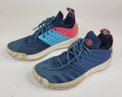 Adidas Harden Vol. 2 Blue Night Step Back White Basketball AH2216 Mens Size 8.5