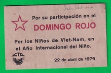 Cuba bond of Red Sunday voluntary work of  1979