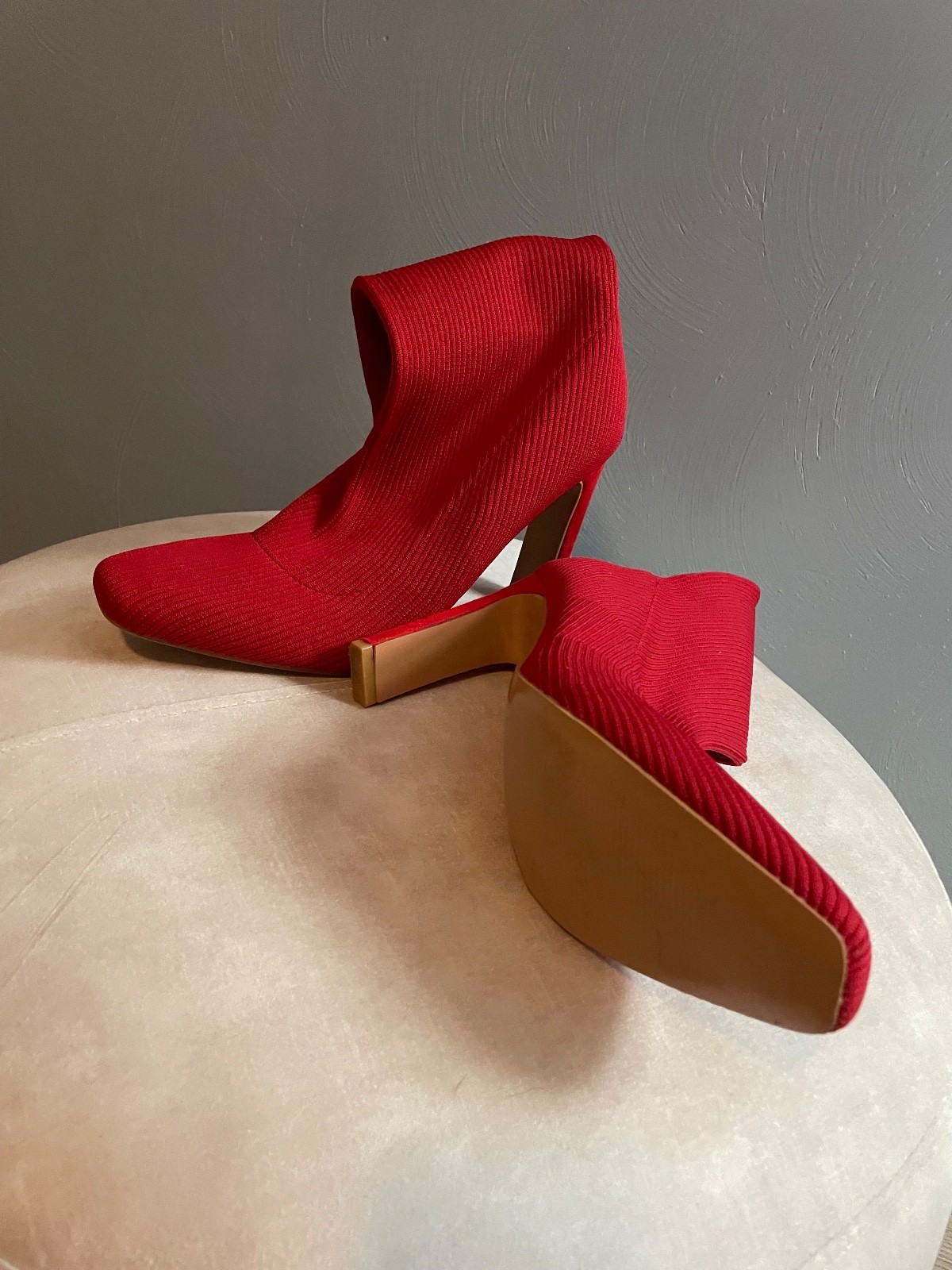 Red angle dressy women boots - image 1