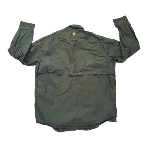 Beretta Herren Schießhemd Langarm Button Down belüftet olivgrün Gr. XXL - Bild 2 von 8