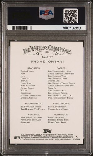 Shohei Ohtani 2023 Topps Allen & Ginter #396 SP - PSA 10 - GEM MINT - MVP - Picture 2 of 2