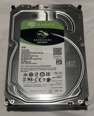 Seagate BarraCuda 8TB 3.5” SATA HDD – ST8000DM004 – Tested Working