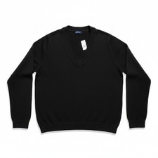 GAP Womens L Black V-Neck Sweater NWT Cotton Blend Classic Preppy Office Layer