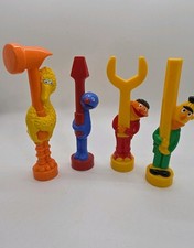 Vintage Muppets Sesame Street Play Tool Set Of 4 Bert Ernie Grover Big Bird.