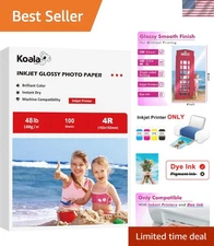 Koala Professional 4x6 Glossy Inkjet Photo Paper - 100 Sheets for Vibrant Prints