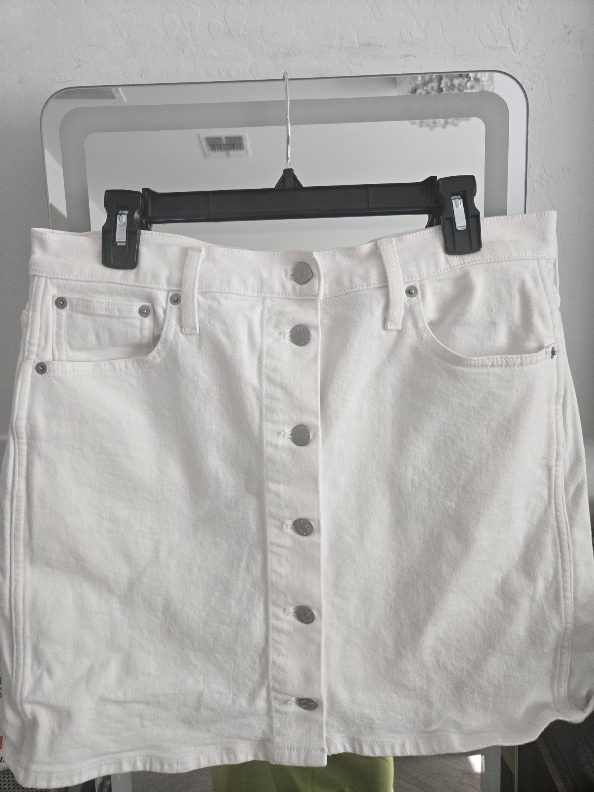 J Crew White Jean Skirt Size 12