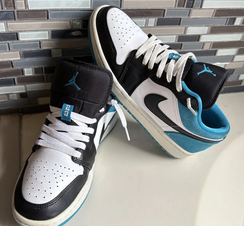 Jordan 1 Low Laser Azul Hombre’s 8.5 Mujer’s 10 Usado Envío Gratis Air Jordan Foto 2 de 4