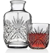 Godinger Dublin Shannon Crystal Night 16 oz. Carafe & 4.5oz Glass Set NEW IN BOX